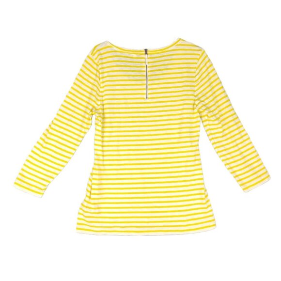 J.Crew Factory Painter Zip Tee in Yellow Stripe - Picture 2 of 6